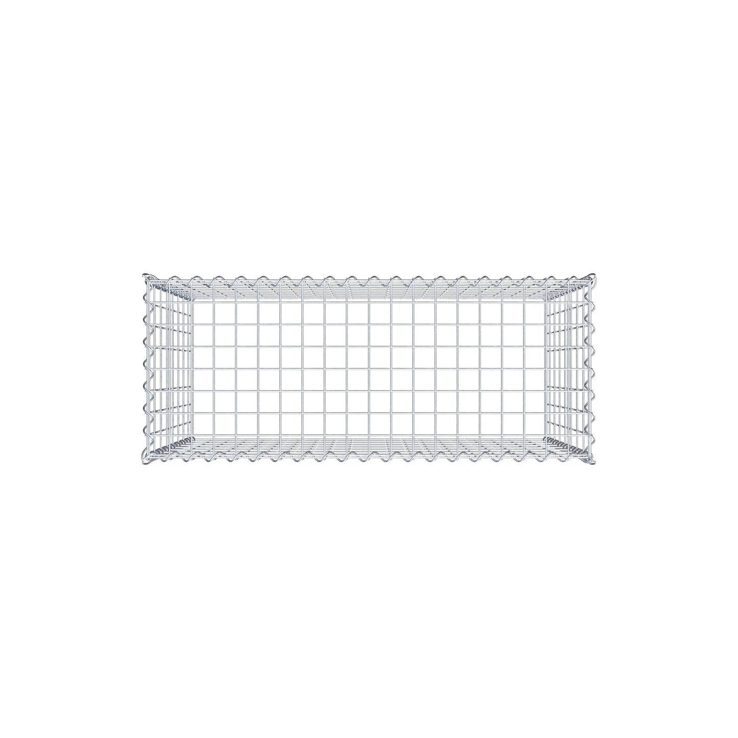 Opvokset gabion type 3 100 cm x 80 cm x 40 cm (L x H x D), maskestørrelse 5 cm x 10 cm, spiral