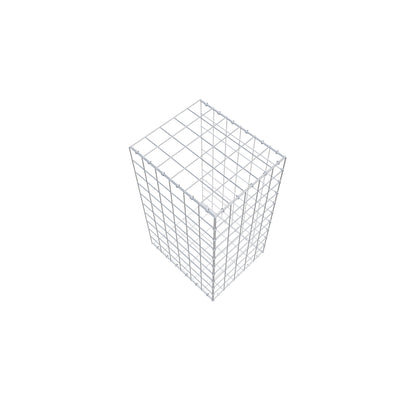 Monteret gabion type 2 100 cm x 60 cm x 50 cm (L x H x D), maskestørrelse 10 cm x 10 cm, C-ring