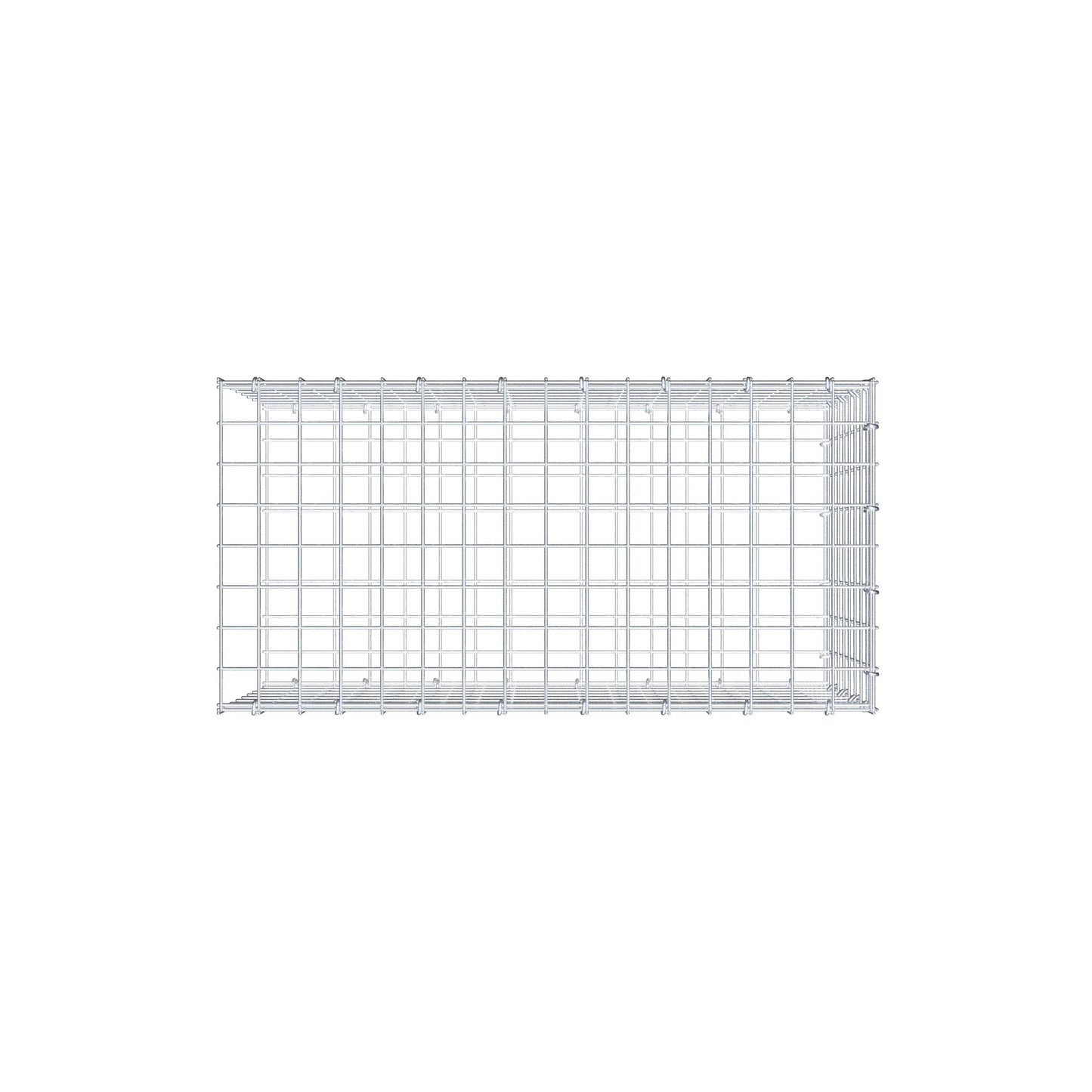 Fourche rapportée type 2 80 cm x 40 cm x 40 cm (L x H x P), mailles 5 cm x 5 cm, anneau C