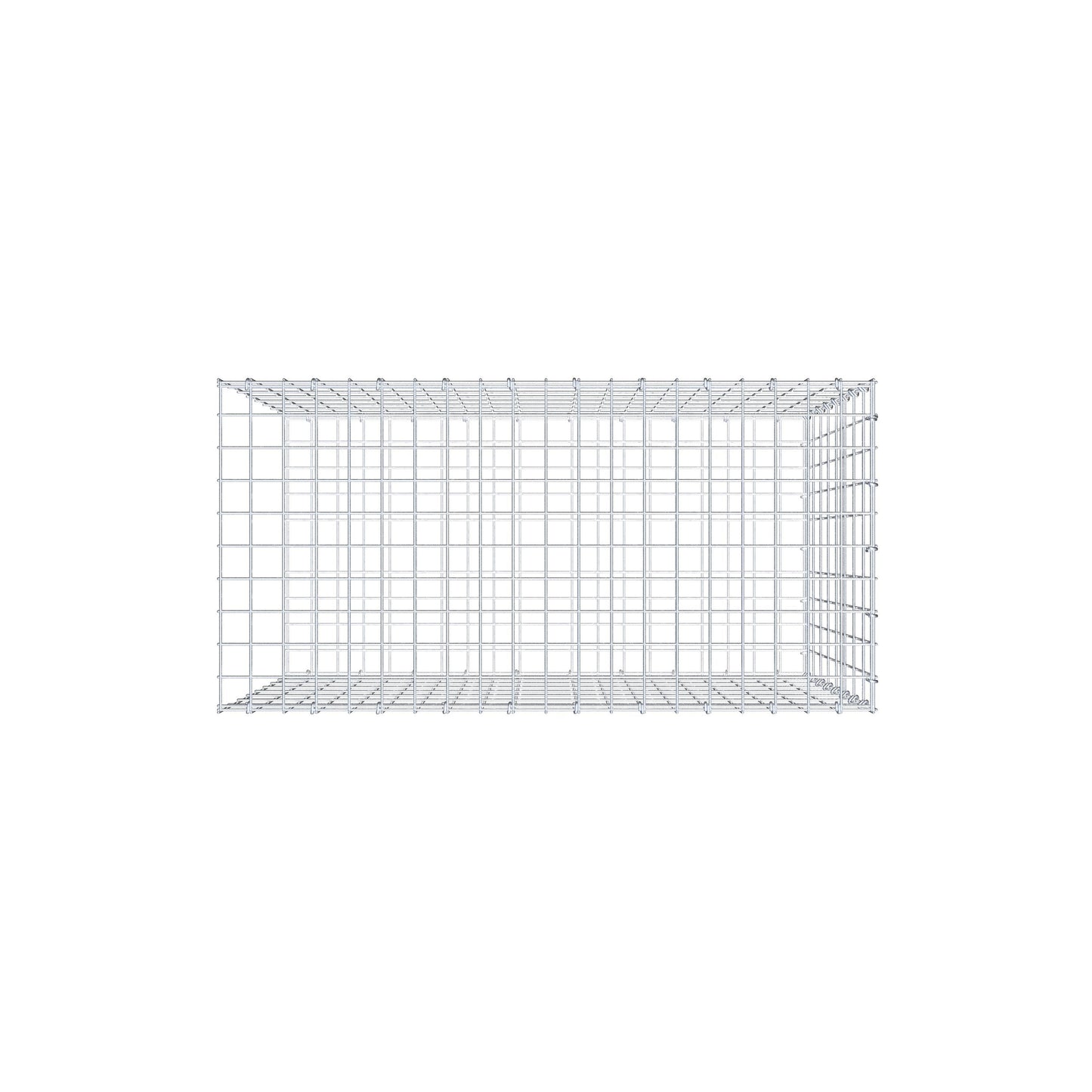 Gabião tipo 2 100 cm x 80 cm x 50 cm, malhagem 5 cm x 10 cm, anel C