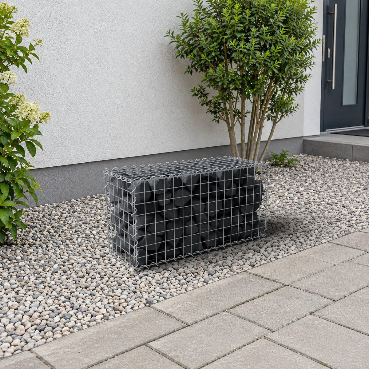 Gabion 80 cm x 40 cm x 30 cm (L x H x D), maskstorlek 5 cm x 5 cm, spiral
