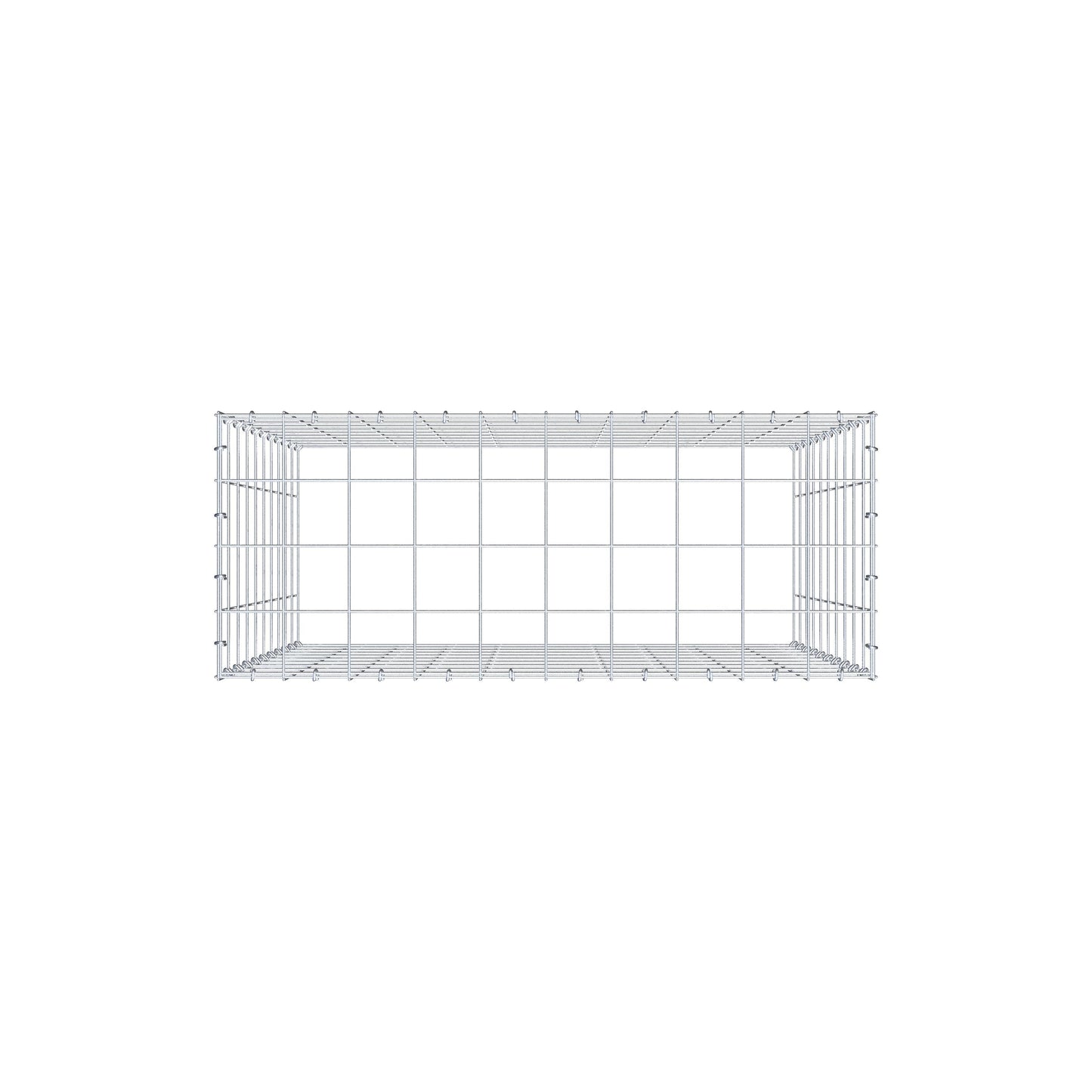 Gabbione aggiuntivo di tipo 3 100 cm x 100 cm x 40 cm (L x H x P), maglia 10 cm x 10 cm, anello a C