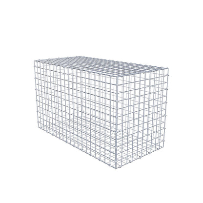 Gabion 100 cm x 60 cm x 50 cm (L x H x D), maskstorlek 5 x 5 cm, spiralring
