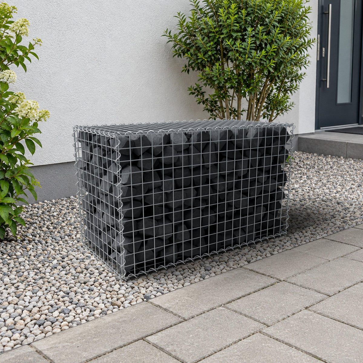 Gabião 100 cm x 60 cm x 50 cm (C x A x P), malhagem 5 cm x 5 cm, espiral