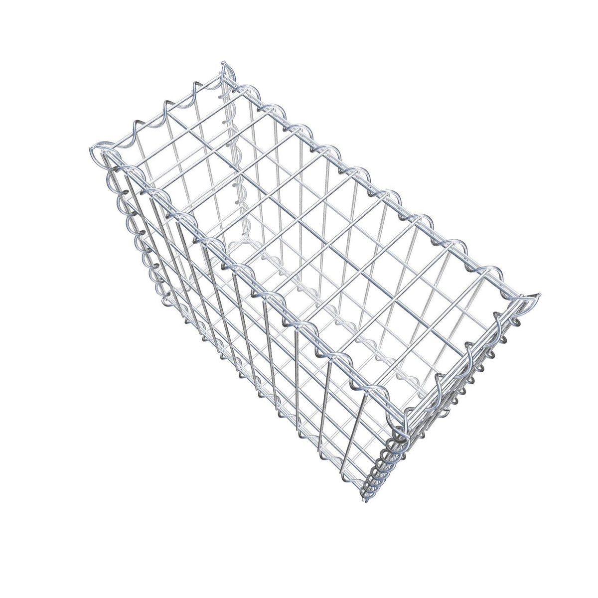 Gabion 50 cm x 40 cm x 20 cm (L x H x D), maskstorlek 5 cm x 10 cm, spiral
