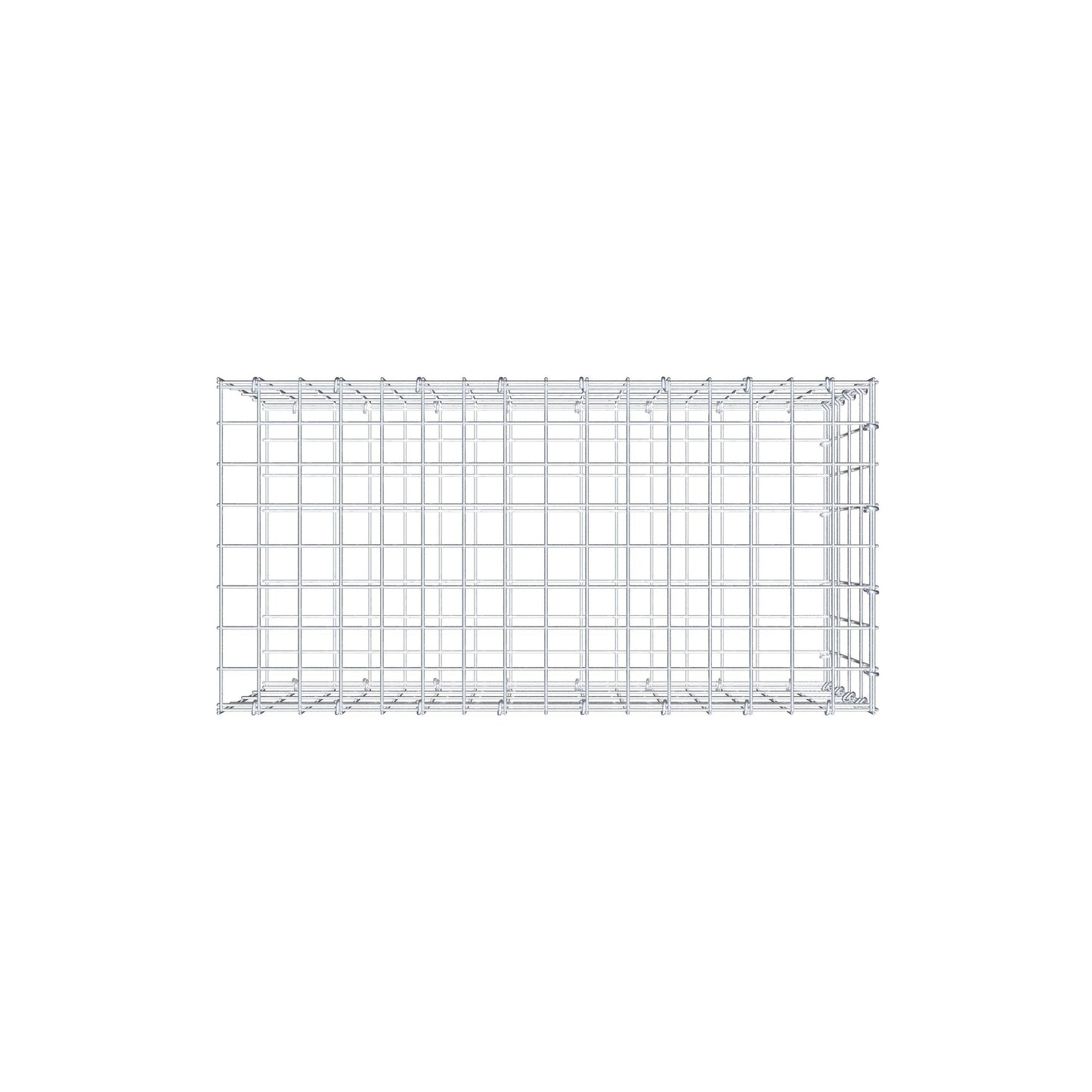 Pila adicional tipo 2 80 cm x 40 cm x 40 cm, malla 5 cm x 10 cm, anillo en C
