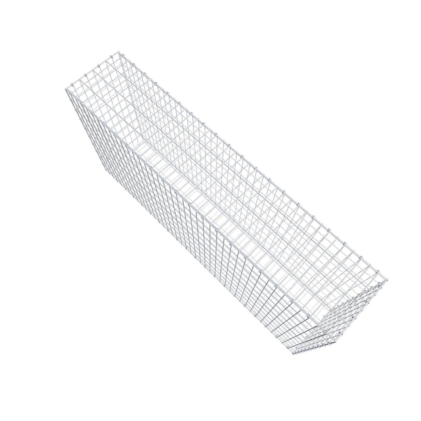 Gabion 200 cm x 100 cm x 40 cm (L x H x D), maskstorlek 5 x 10 cm, spiralring