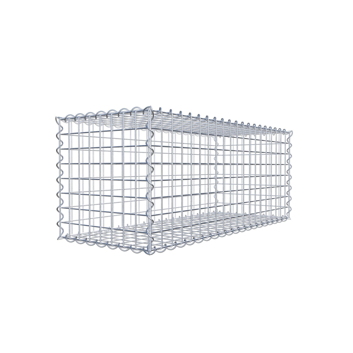 Gabião 100 cm x 40 cm x 40 cm (C x A x P), malhagem 5 cm x 5 cm, espiral