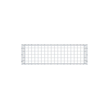 Typ 3 påbyggnadsgabion 100 cm x 30 cm x 30 cm (L x H x D), maskstorlek 5 cm x 10 cm, C-ring