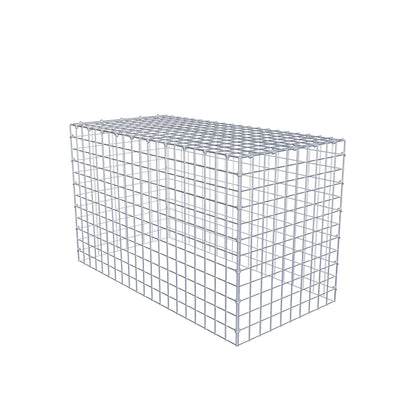 Type 3 oplegkorf 100 cm x 60 cm x 50 cm (L x H x D), maaswijdte 5 cm x 5 cm, C-ring