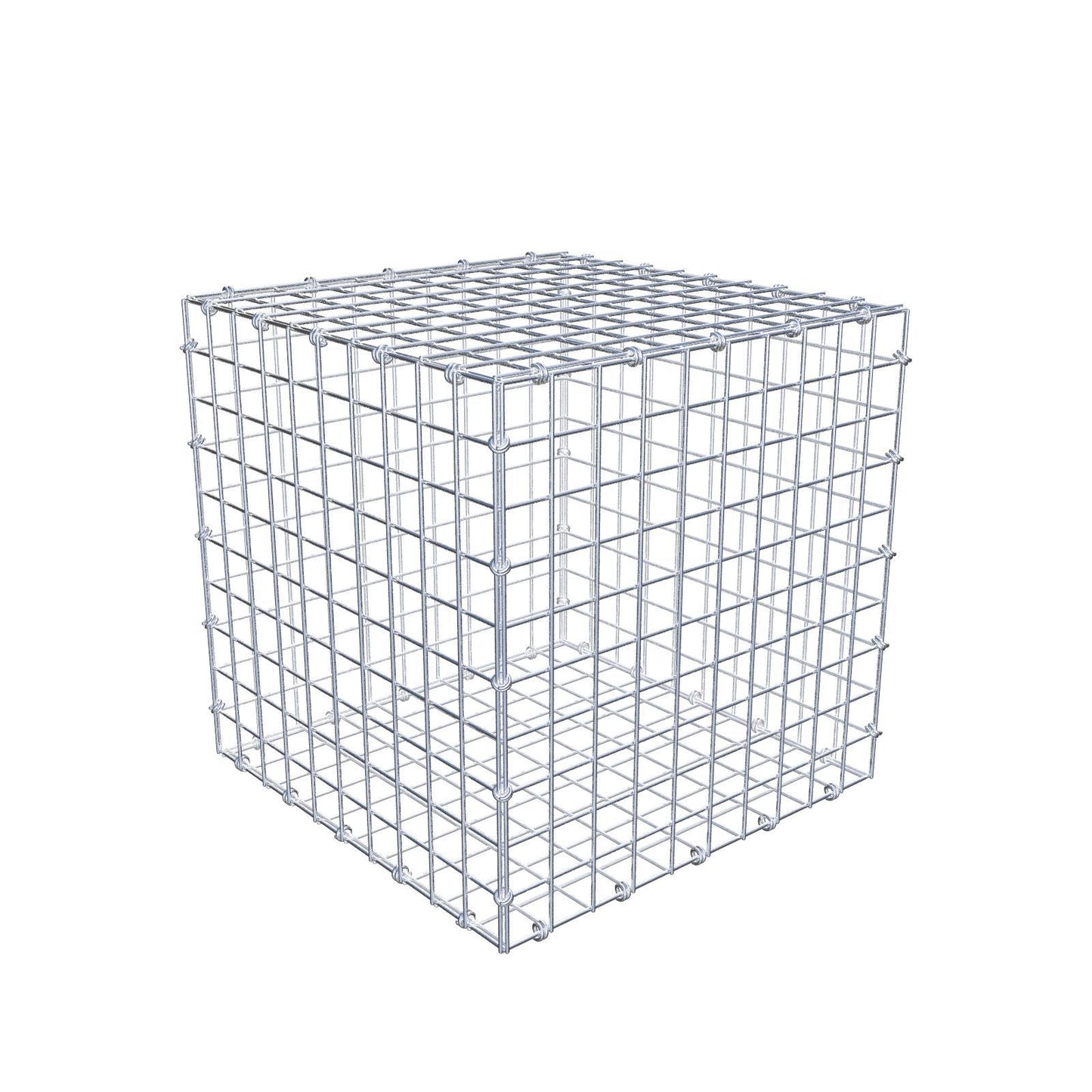 Gabione 50 cm x 50 cm x 50 cm (L x H x T), Maschenweite 5 x 5 cm, Spiralring