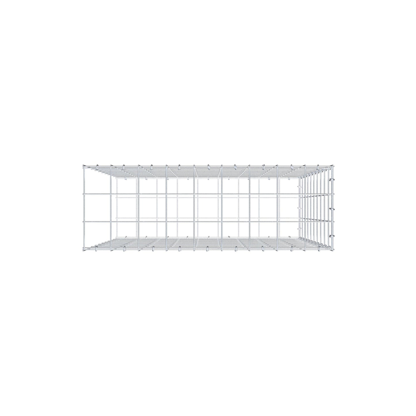 Gavión complementario de tipo 2 100 cm x 90 cm x 30 cm (L x A x P), malla 10 cm x 10 cm, anillo en C