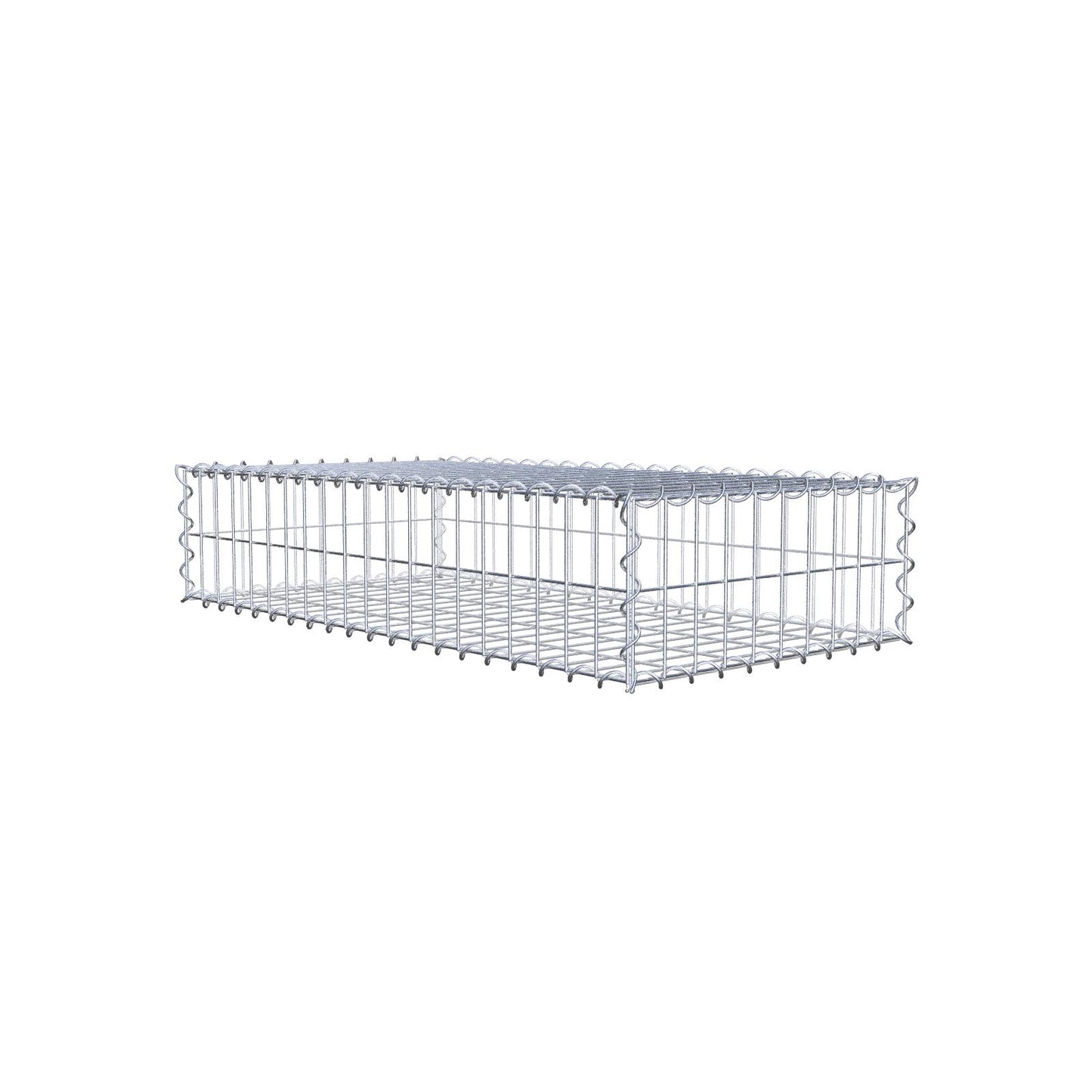 Gabion 100 cm x 20 cm x 50 cm (L x H x D), maskstorlek 5 cm x 10 cm, spiral