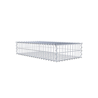 Gabion 100 cm x 20 cm x 50 cm (L x H x D), maskstorlek 5 cm x 10 cm, spiral