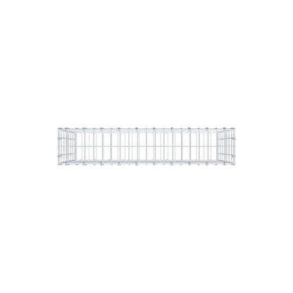 Gabion 100 cm x 70 cm x 20 cm (L x H x D), maskstorlek 5 x 10 cm, spiralring