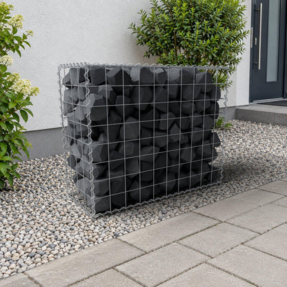 Gabion 100 cm x 80 cm x 40 cm (L x H x D), maskstorlek 10 cm x 10 cm, spiral