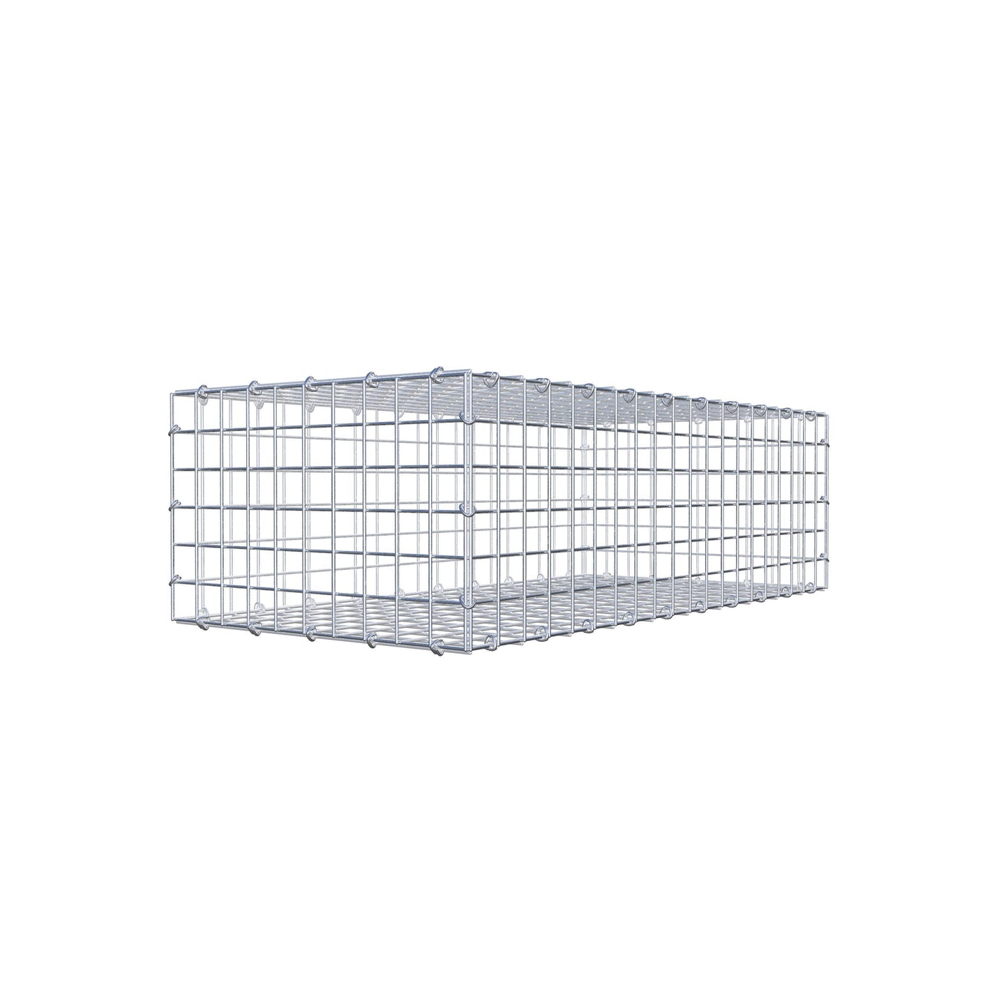 Gabion 100 cm x 30 cm x 50 cm (L x H x D), maskstorlek 5 cm x 5 cm, C-ring