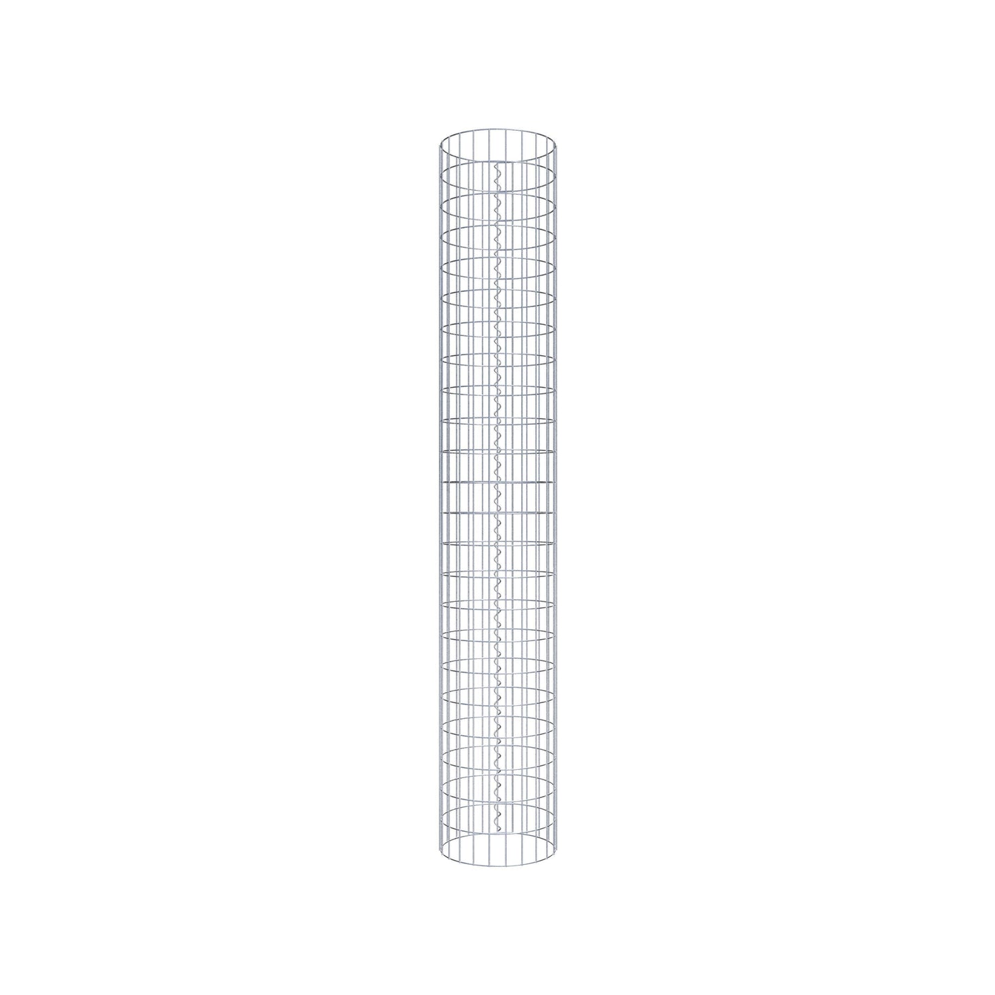 Coluna de gabião redonda 37 cm de diâmetro, 230 cm de altura, malhagem 5 cm x 10 cm