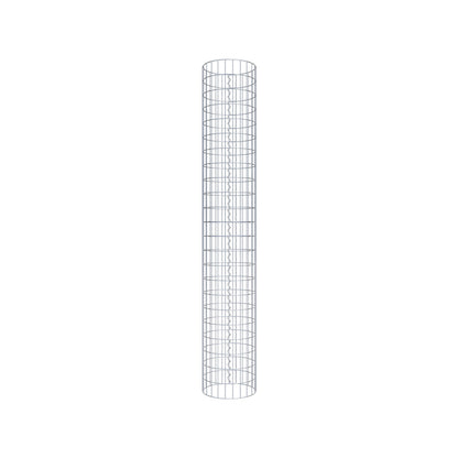 Coluna de gabião redonda 37 cm de diâmetro, 230 cm de altura, malhagem 5 cm x 10 cm