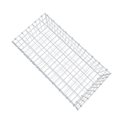 Gabbione 100 cm x 30 cm x 50 cm (L x H x P), maglia 5 x 10 cm, anello a spirale