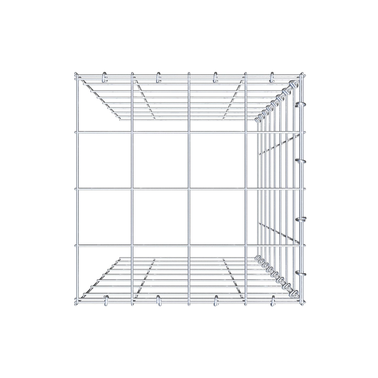 Anbaugabione Typ 4 80 cm x 40 cm x 40 cm (L x H x T), Maschenweite 10 cm x 10 cm, C-Ring