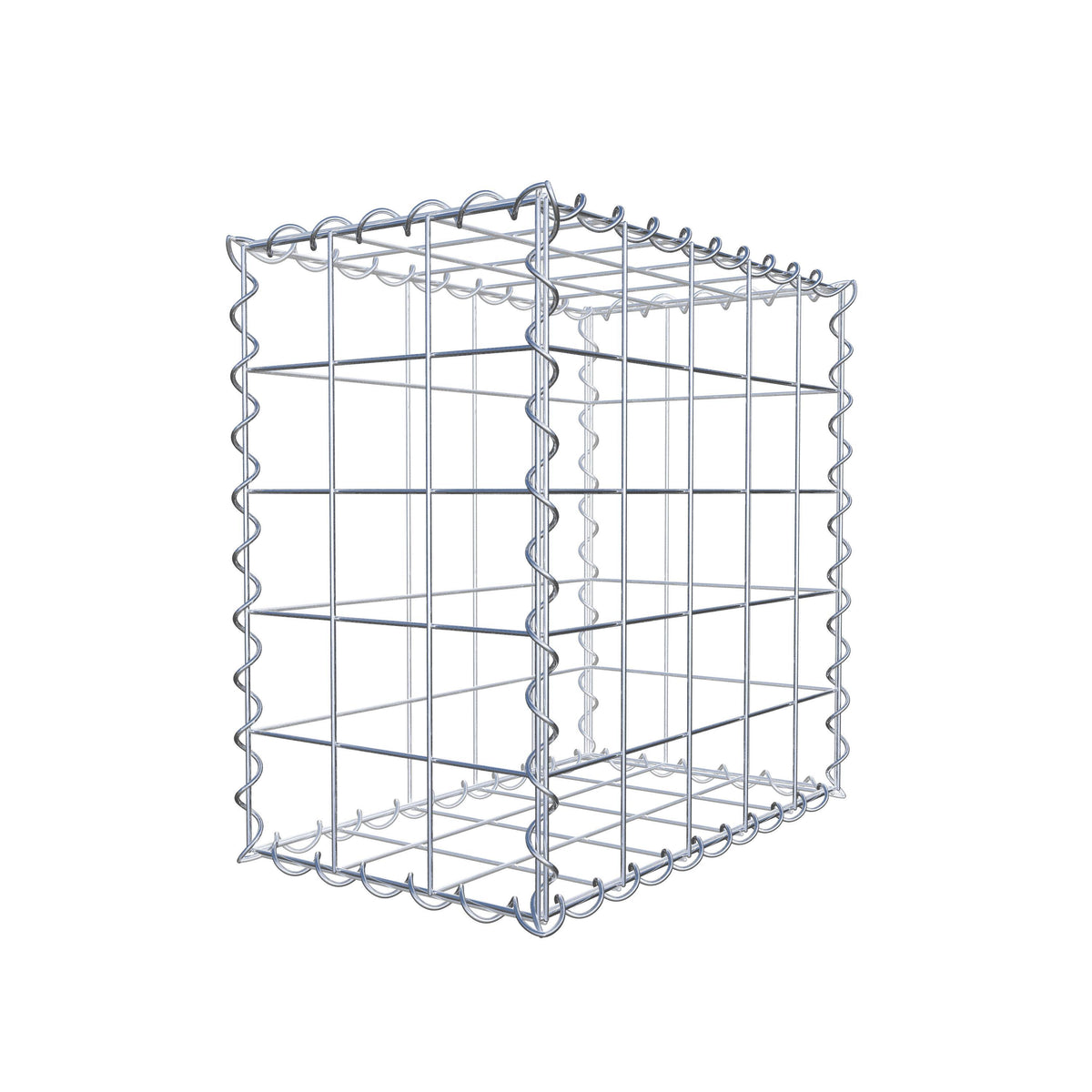 Gabion 50 cm x 50 cm x 30 cm (L x H x D), maskstorlek 10 cm x 10 cm, spiral