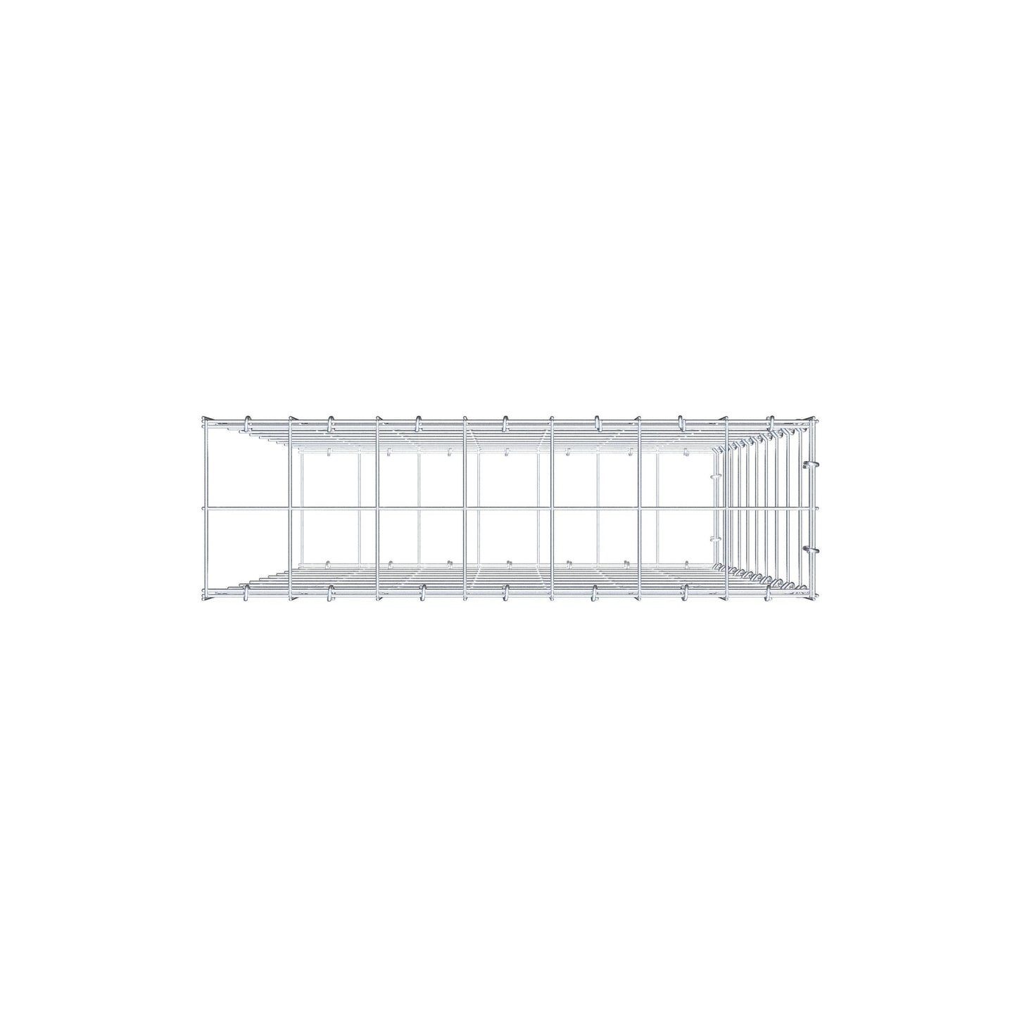 Gavión complementario de tipo 2 100 cm x 70 cm x 20 cm (L x A x P), malla 10 cm x 10 cm, anillo en C