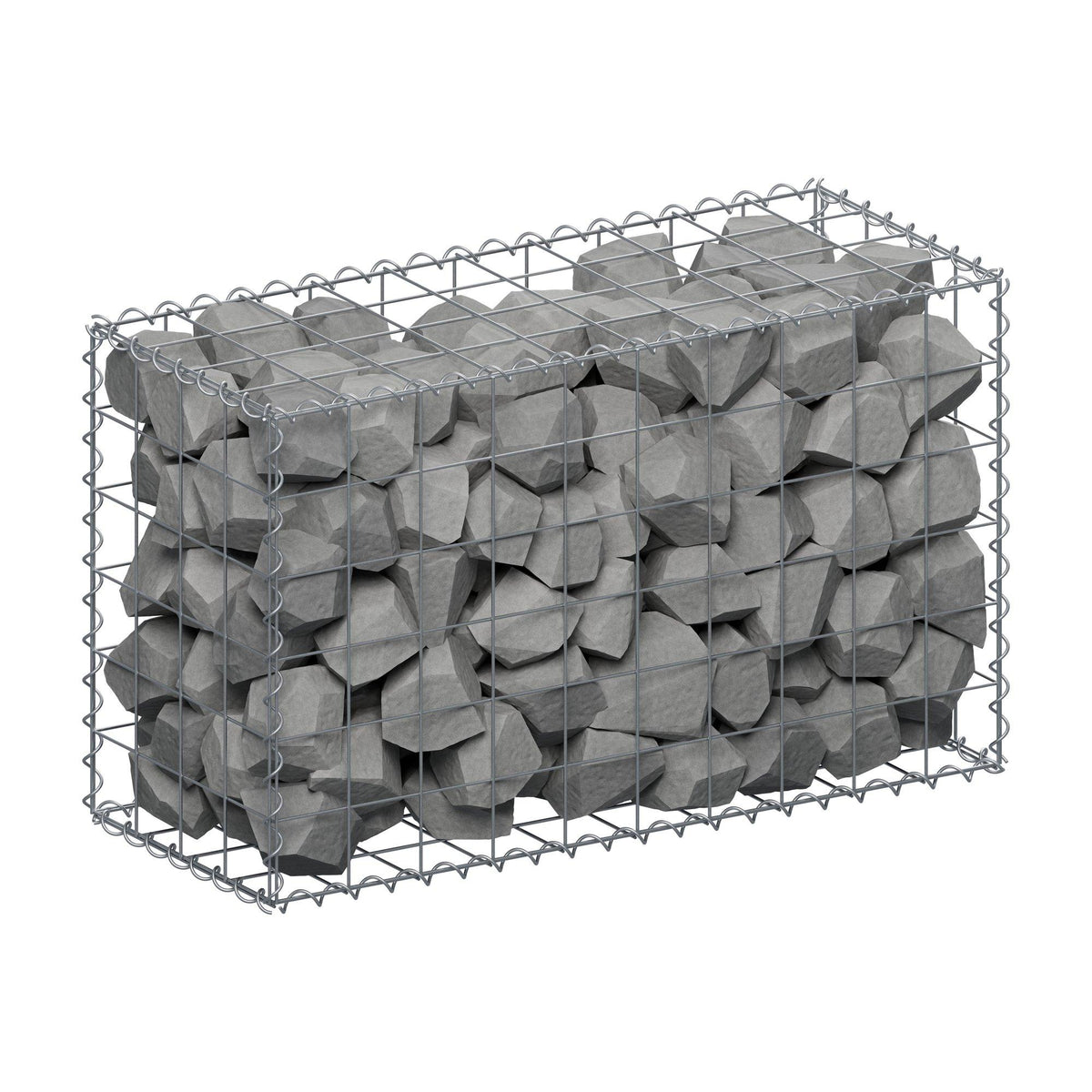 Gabion 100 cm x 60 cm x 40 cm (L x H x D), maskstorlek 10 cm x 10 cm, spiral
