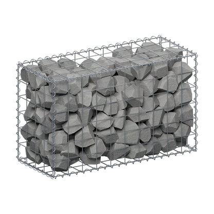Gabion 100 cm x 60 cm x 40 cm (L x H x D), maskstorlek 10 cm x 10 cm, spiral