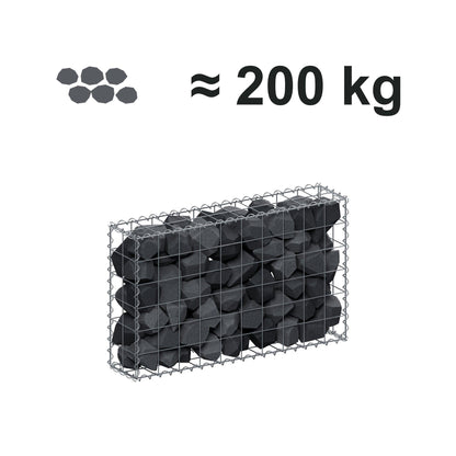 Gabion 100 cm x 60 cm x 20 cm (L x H x D), maskstorlek 10 cm x 10 cm, spiral