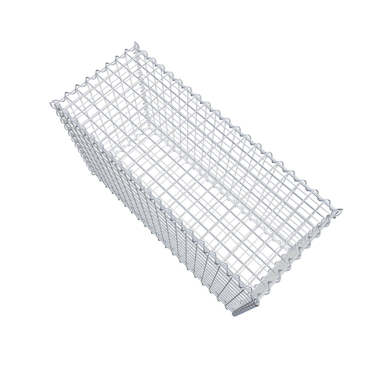 Gabbione 100 cm x 60 cm x 40 cm (L x H x P), maglia 5 cm x 5 cm, spirale