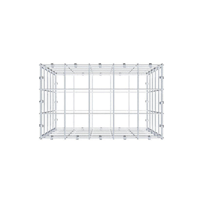 Gabion 50 cm x 50 cm x 30 cm (L x H x D), maskestørrelse 10 x 10 cm, spiralring