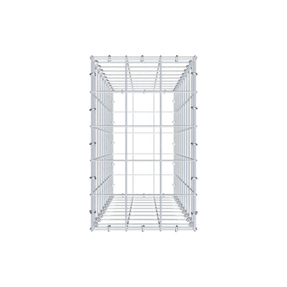 Gabion 100 cm x 30 cm x 50 cm (L x H x D), maskstorlek 10 cm x 10 cm, C-ring
