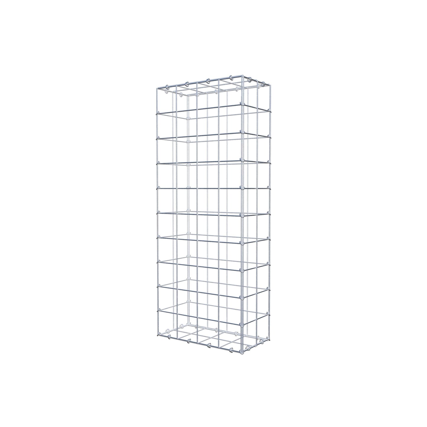 Gabione 100 cm x 20 cm x 40 cm (L x H x T), Maschenweite 10 cm x 10 cm, C-Ring
