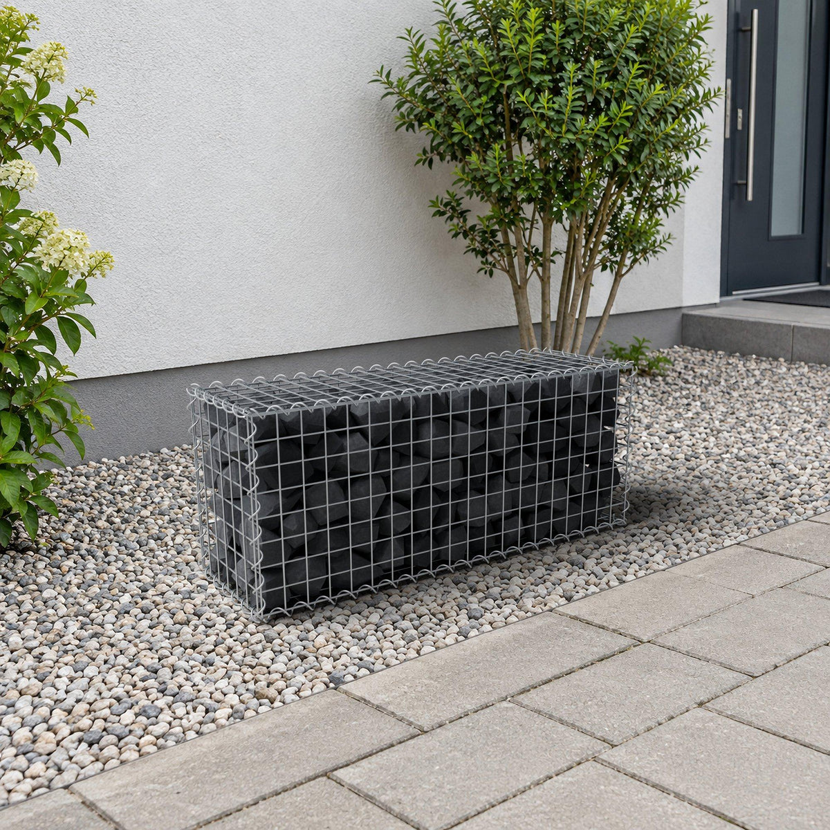 Gabbione 100 cm x 40 cm x 30 cm (L x H x P), maglia 5 cm x 5 cm, spirale