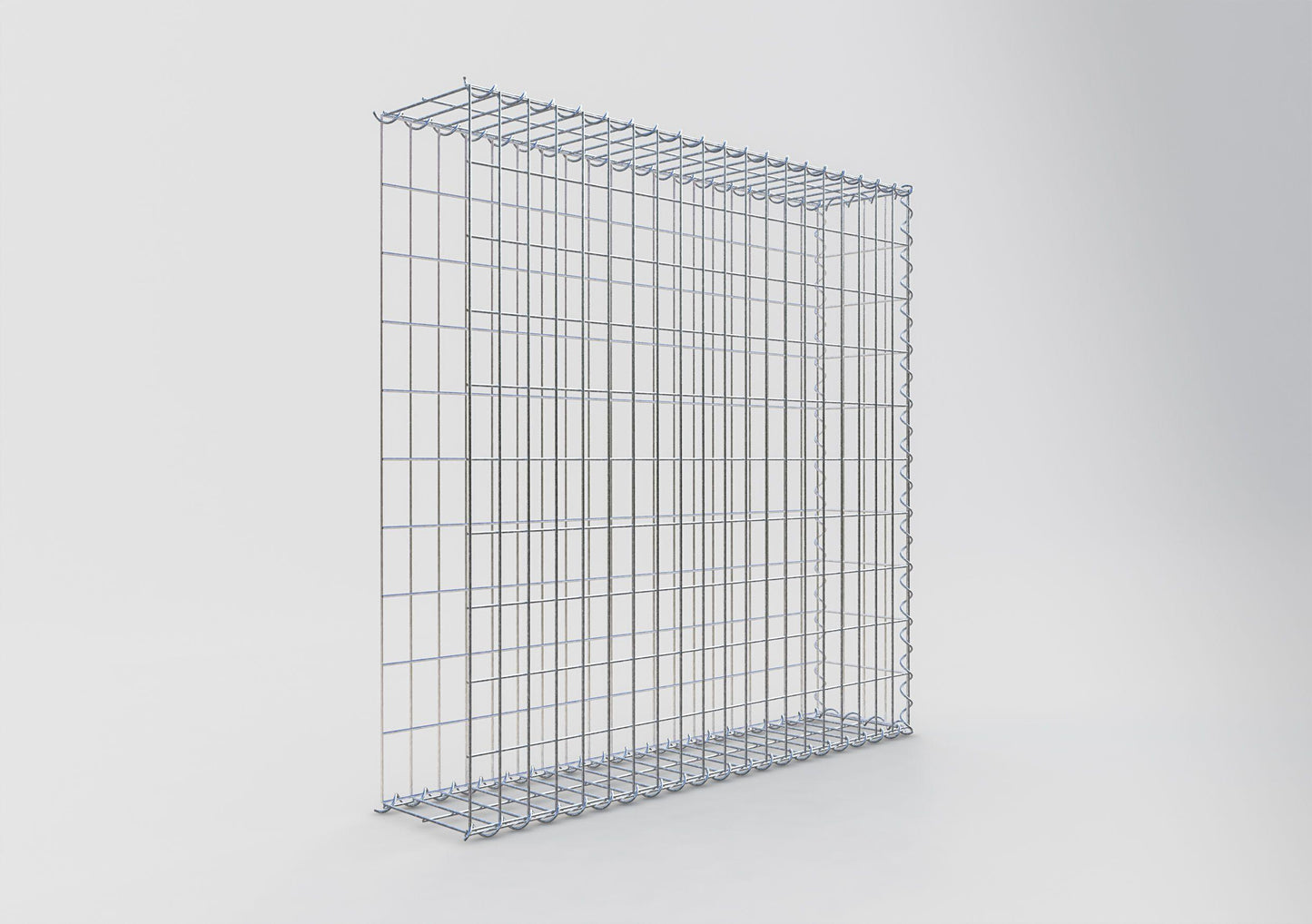 Opvokset gabion type 2 100 cm x 100 cm x 20 cm (L x H x D), maskestørrelse 5 cm x 10 cm, spiral