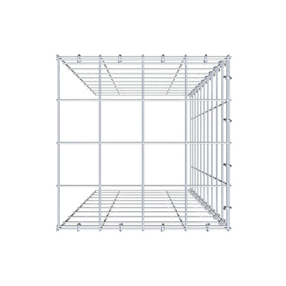 Mounted gabion type 4 100 cm x 40 cm x 40 cm (L x H x D), mesh size 10 cm x 10 cm, C-ring