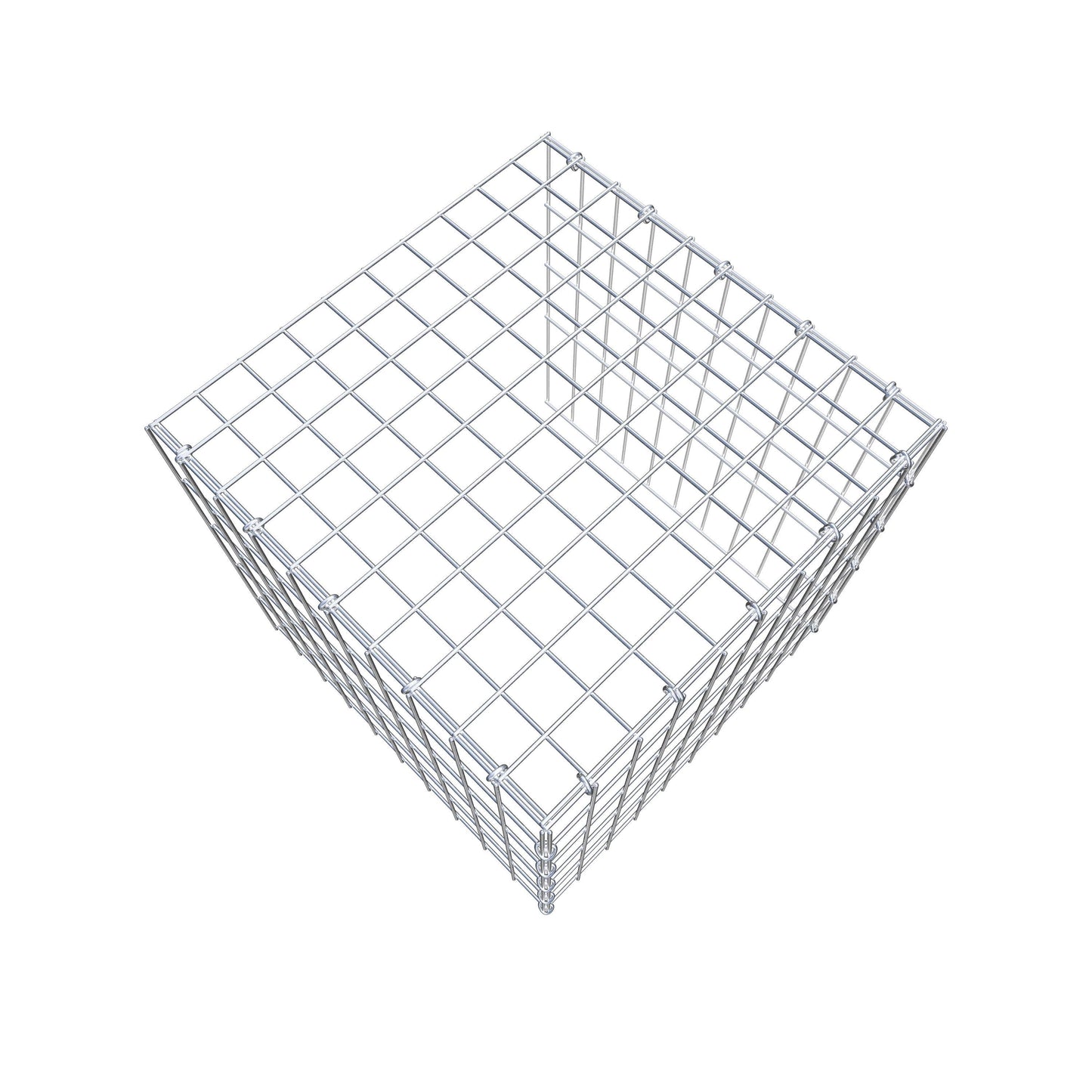 Opbouw schanskorf type 4 50 cm x 50 cm x 50 cm (L x H x D), maaswijdte 5 cm x 10 cm, C-ring