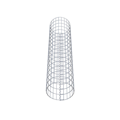 Coluna de gabião redonda 37 cm de diâmetro, 160 cm de altura, malhagem 5 cm x 10 cm