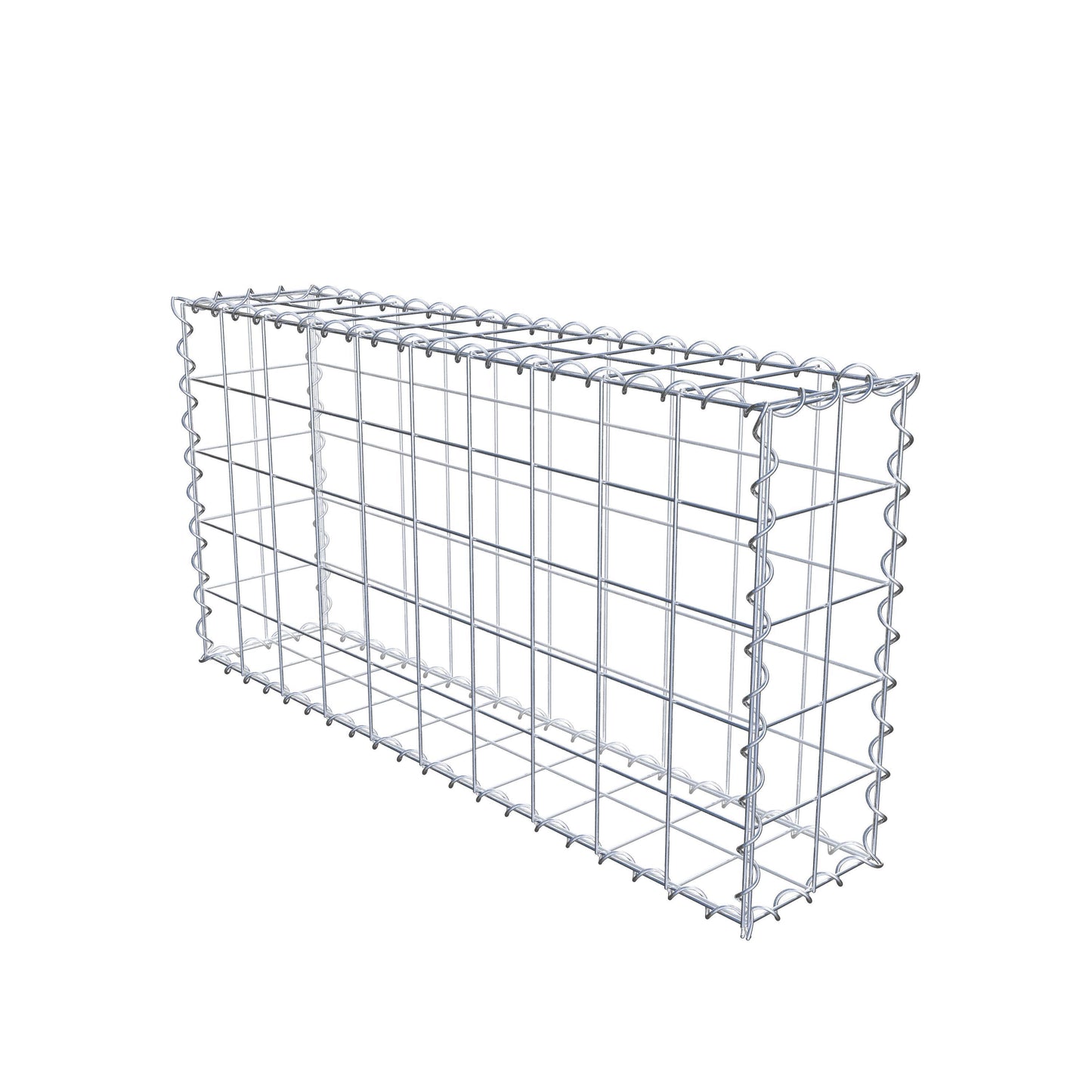 Gabion 100 cm x 50 cm x 20 cm (L x H x P), mailles 10 cm x 10 cm, spirale