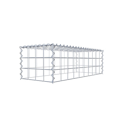 Opvokset gabion type 3 100 cm x 30 cm x 40 cm (L x H x D), maskestørrelse 10 cm x 10 cm, spiral