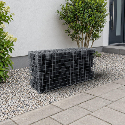 Gabião 100 cm x 50 cm x 30 cm (C x A x P), malhagem 5 cm x 5 cm, espiral