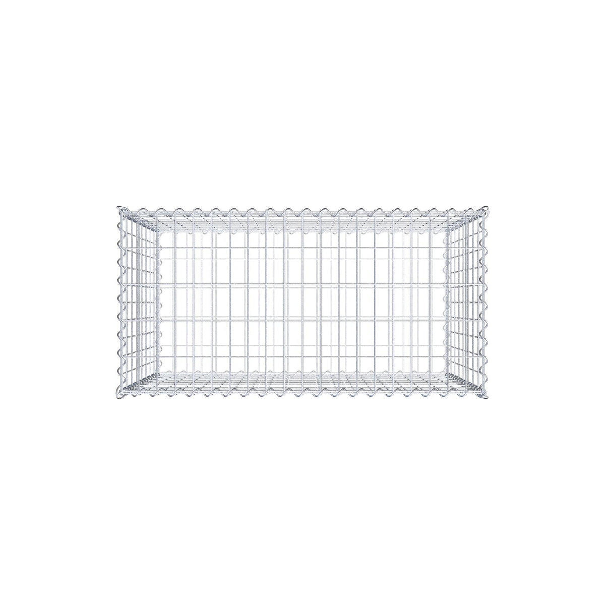 Gabione 100 cm x 80 cm x 50 cm (L x H x T), Maschenweite 5 cm x 10 cm, Spirale