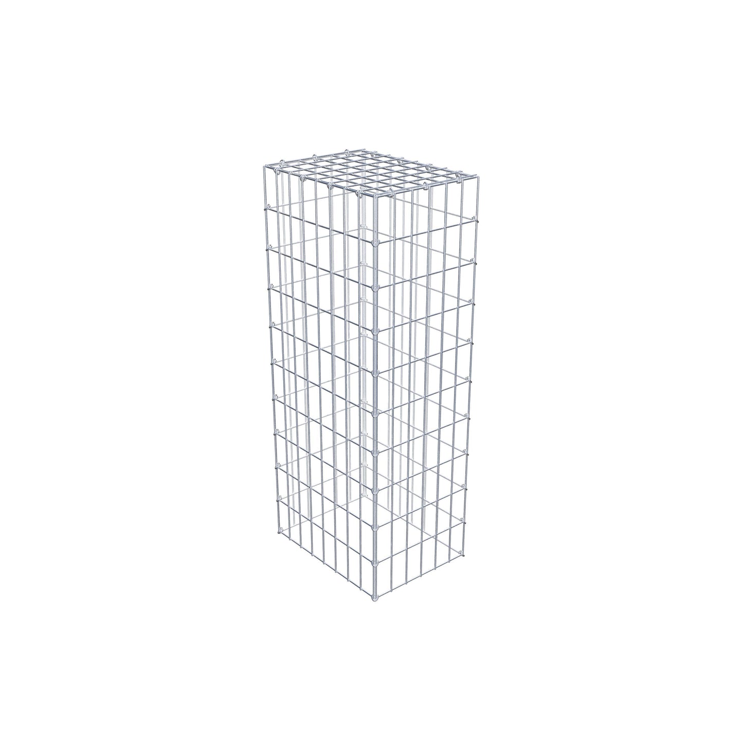 Typ 3 påbyggnadsgabion 100 cm x 40 cm x 30 cm (L x H x D), maskstorlek 5 cm x 10 cm, C-ring