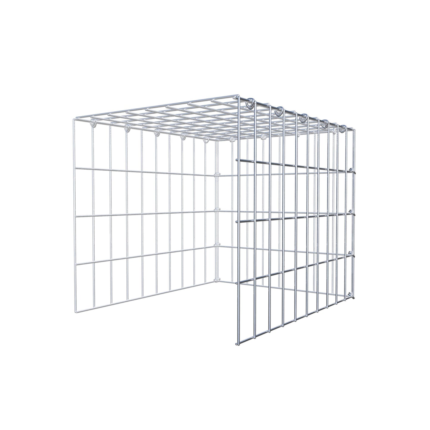 Gabião tipo 4 50 cm x 40 cm x 40 cm (C x A x P), malhagem 5 cm x 10 cm, anel C