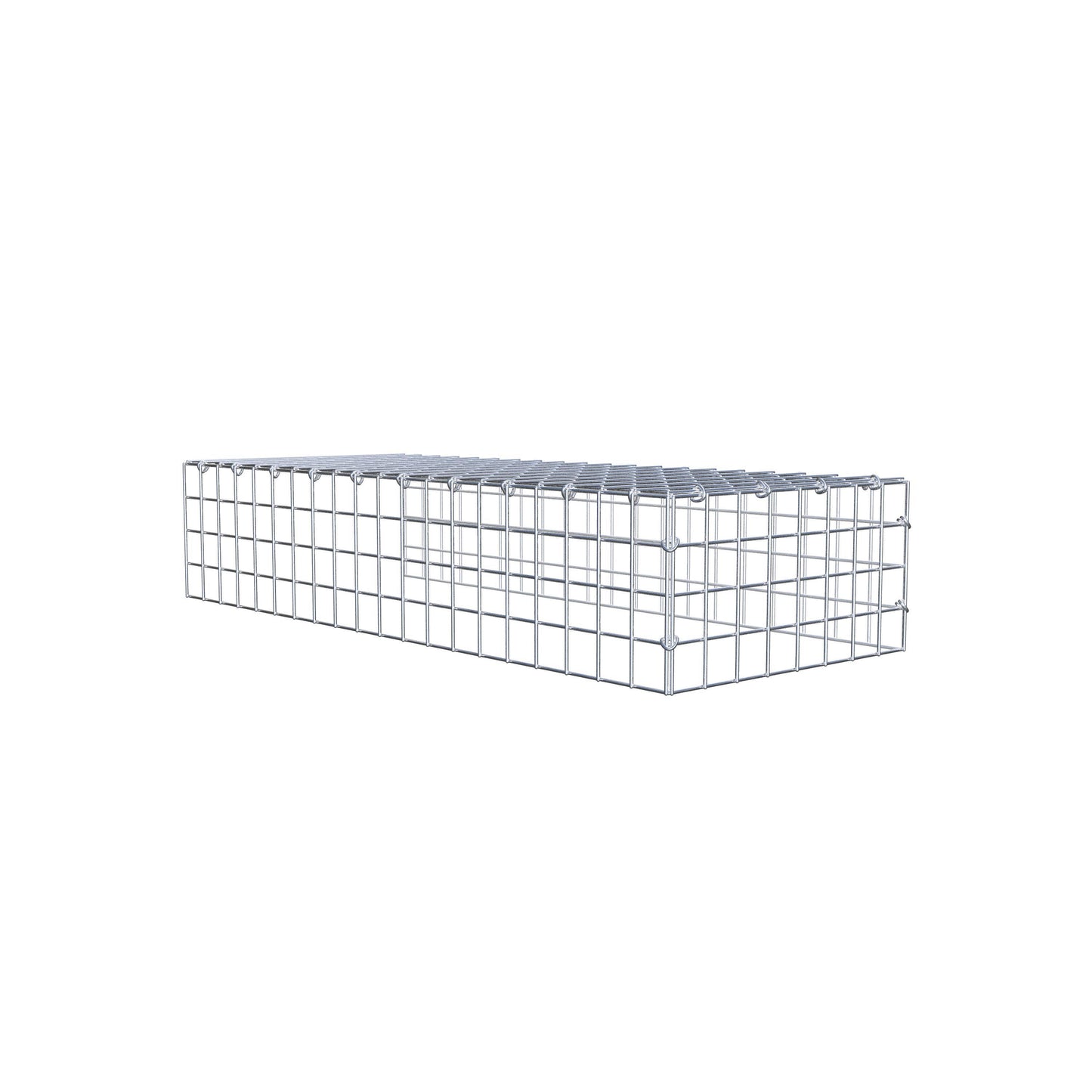 Mounted gabion type 4 100 cm x 20 cm x 40 cm (L x H x D), mesh size 5 cm x 5 cm, C-ring