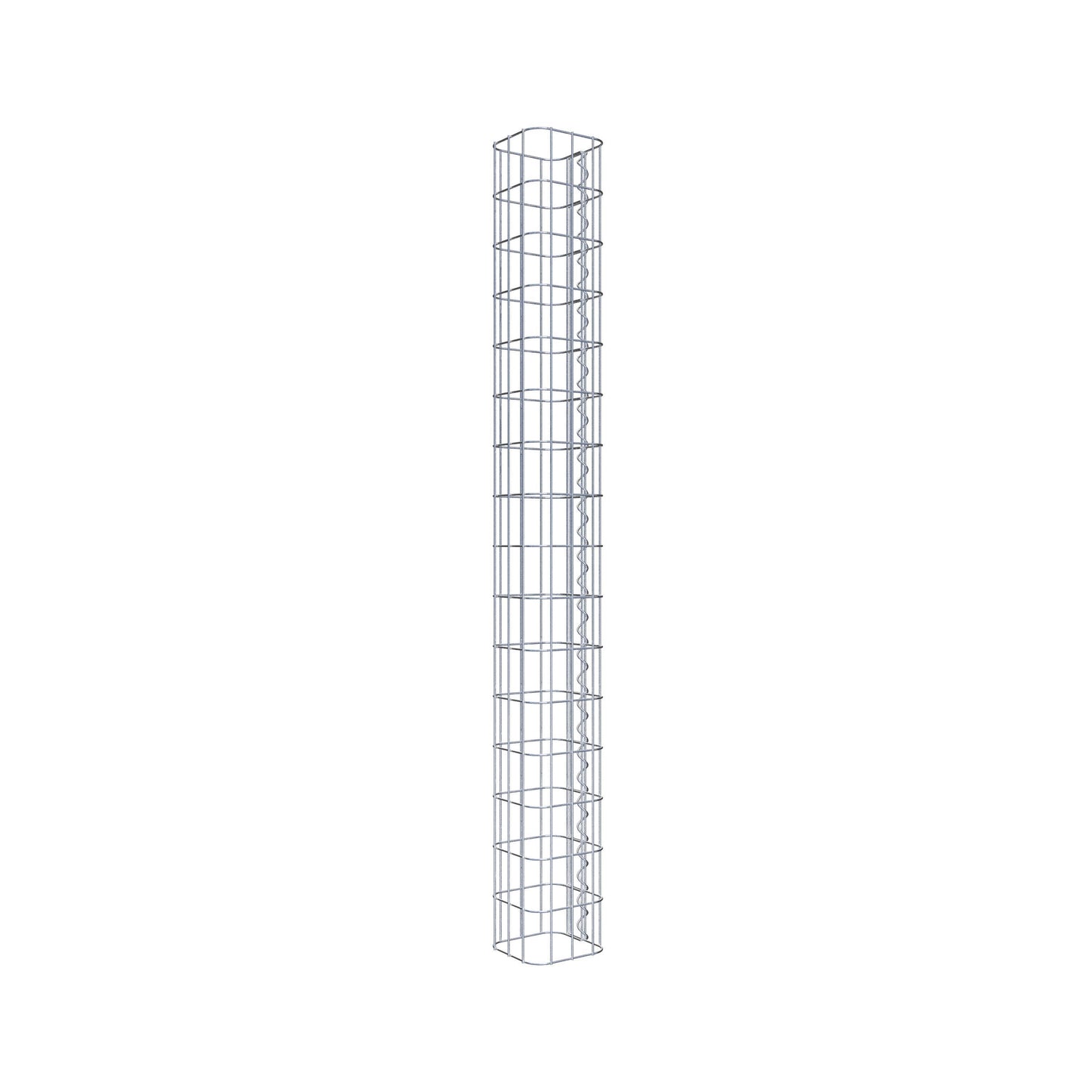 Gabionpelare fyrkant 17 cm x 17 cm, 160 cm hög, MW 5 cm x 10 cm