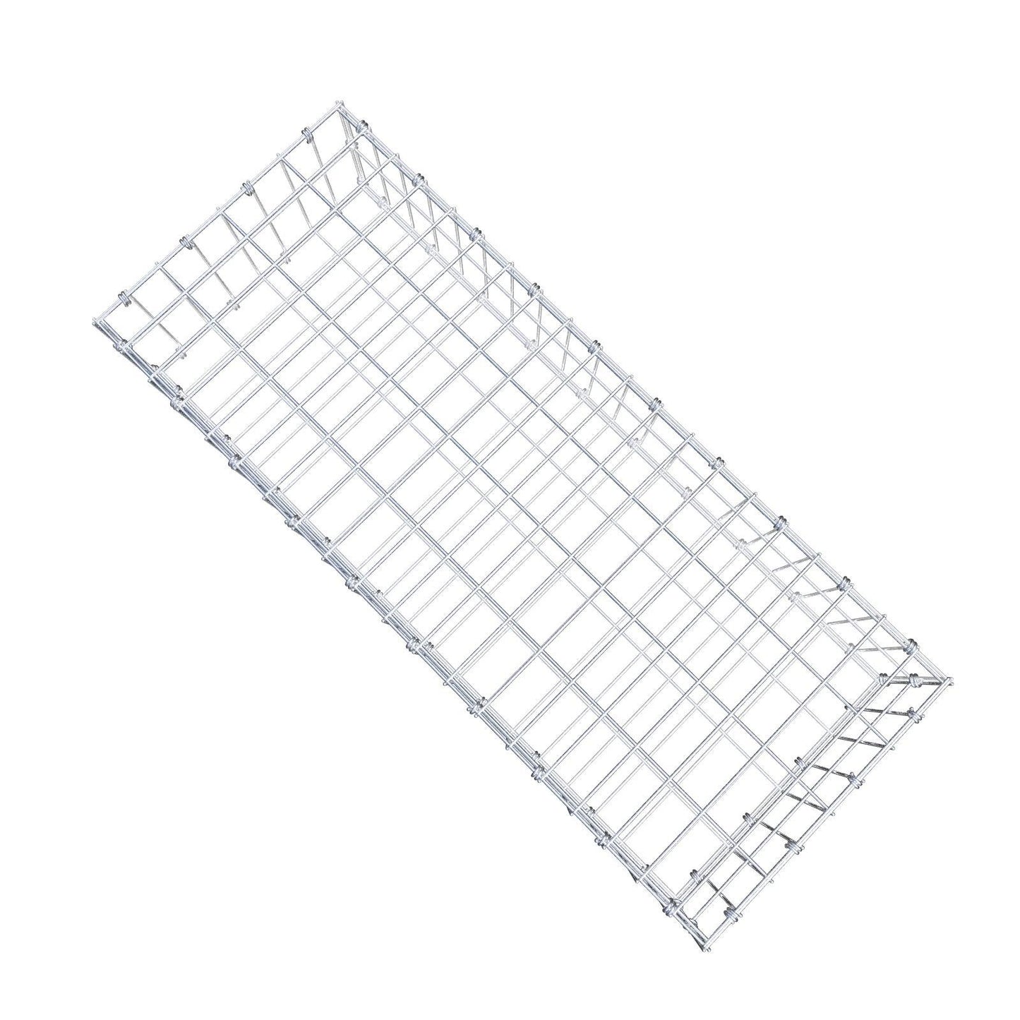 Gabion 100 cm x 20 cm x 40 cm (L x H x D), maskestørrelse 5 x 10 cm, spiralring
