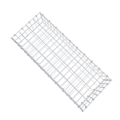 Gabion 100 cm x 20 cm x 40 cm (L x H x D), maskestørrelse 5 x 10 cm, spiralring