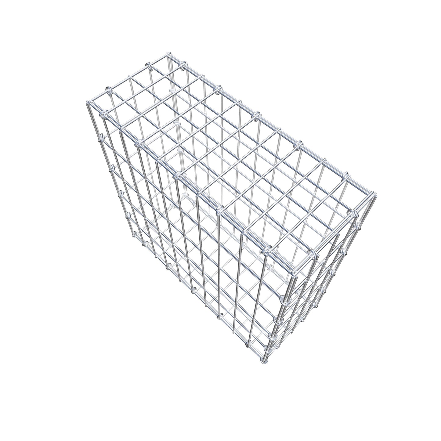 Gabion 50 cm x 50 cm x 20 cm (L x H x D), maskestørrelse 5 cm x 10 cm, C-ring
